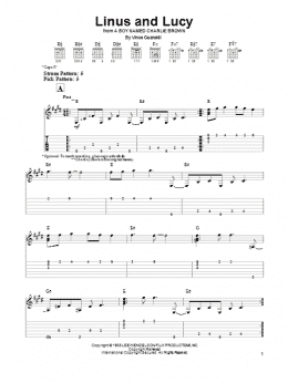 page one of Linus And Lucy (Easy Guitar Tab)