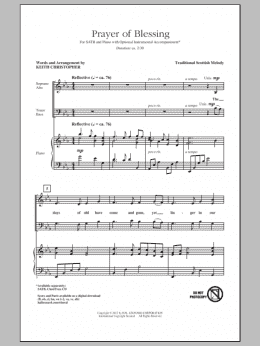 page one of Prayer Of Blessing (SATB Choir)