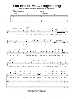 You Shook Me All Night Long by AC/DC - Guitar Tab Play-Along - Guitar  Instructor