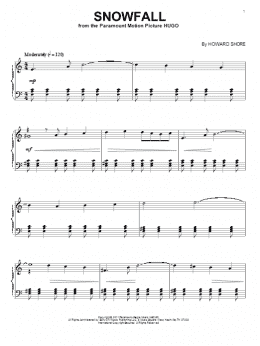 page one of Snowfall (Piano Solo)