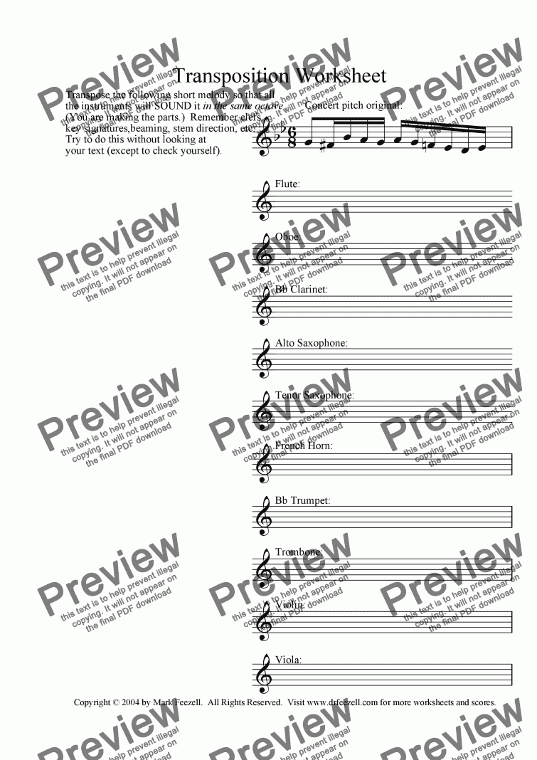 transposition-worksheet-download-sheet-music-pdf-file
