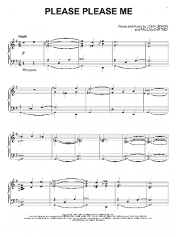 page one of Please Please Me (Piano Solo)