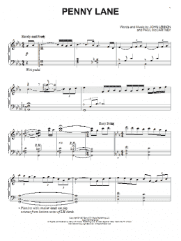 page one of Penny Lane (Piano Solo)