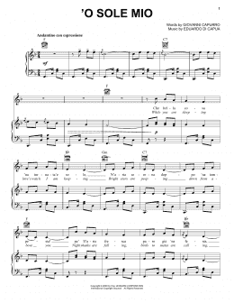 page one of 'O Sole Mio (Piano, Vocal & Guitar Chords (Right-Hand Melody))