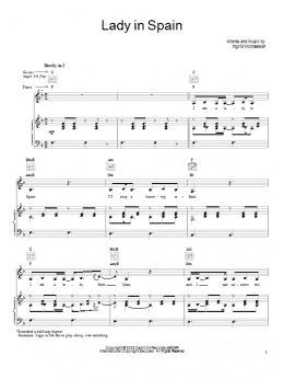 page one of Lady In Spain (Piano, Vocal & Guitar Chords (Right-Hand Melody))