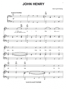 page one of John Henry (Piano, Vocal & Guitar Chords (Right-Hand Melody))