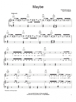 page one of Maybe (Piano, Vocal & Guitar Chords (Right-Hand Melody))