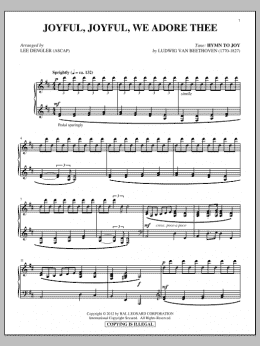 page one of Joyful, Joyful, We Adore Thee (Piano Solo)