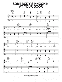 page one of Somebody's Knockin' At Your Door (Piano, Vocal & Guitar Chords (Right-Hand Melody))