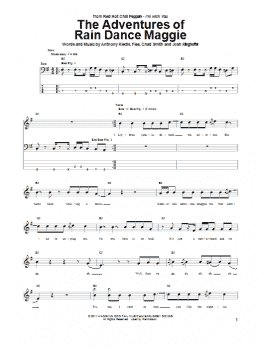 page one of The Adventures Of Rain Dance Maggie (Bass Guitar Tab)