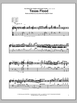 page one of Texas Flood (Guitar Tab)