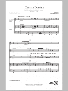 page one of Cantate Domino (SATB Choir)