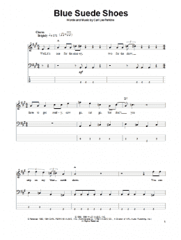 page one of Blue Suede Shoes (Bass Guitar Tab)