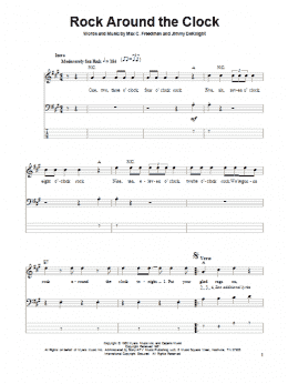 page one of Rock Around The Clock (Bass Guitar Tab)