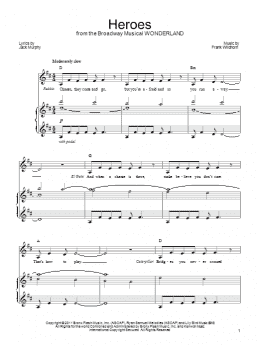 page one of Heroes (Piano, Vocal & Guitar Chords (Right-Hand Melody))