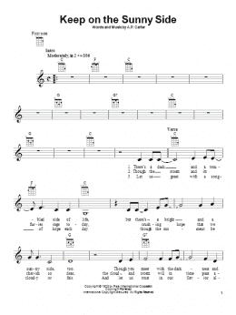 page one of Keep On The Sunny Side (Ukulele)