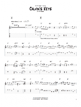 page one of Calvin's Keys (Guitar Tab)