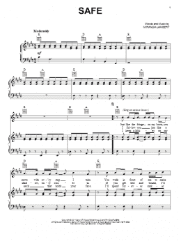 page one of Safe (Piano, Vocal & Guitar Chords (Right-Hand Melody))