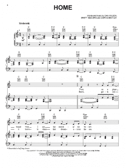 page one of Home (Piano, Vocal & Guitar Chords (Right-Hand Melody))