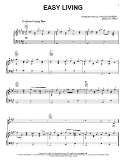 page one of Easy Living (Piano, Vocal & Guitar Chords (Right-Hand Melody))