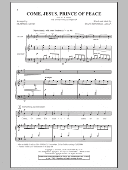 page one of Come, Jesus, Prince Of Peace (SATB Choir)