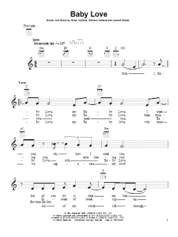 page one of Baby Love (Ukulele)