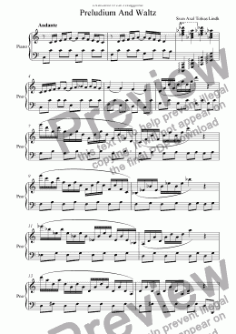 page one of Preludium And Waltz