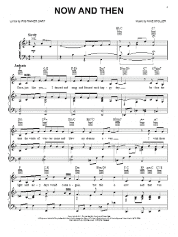 page one of Now And Then (Piano, Vocal & Guitar Chords (Right-Hand Melody))