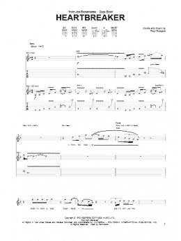 page one of Heartbreaker (Guitar Tab)