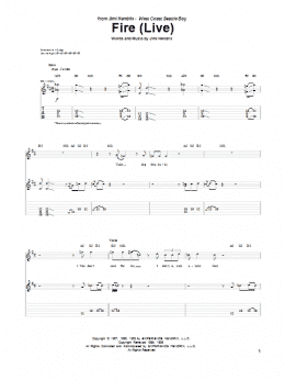 page one of Fire (Guitar Tab)