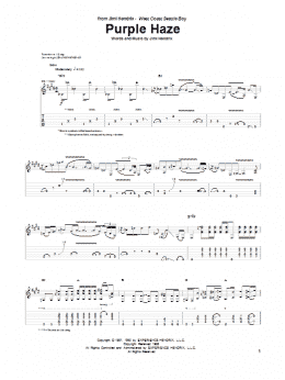 page one of Purple Haze (Guitar Tab)