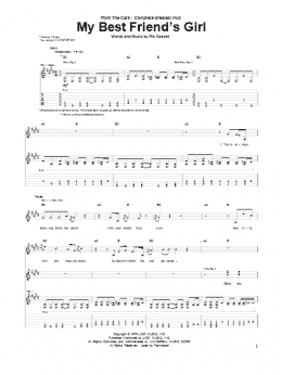 page one of My Best Friend's Girl (Guitar Tab)