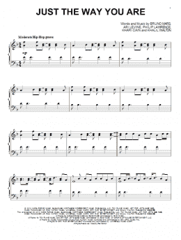 page one of Just The Way You Are (Piano Solo)