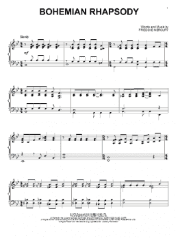 page one of Bohemian Rhapsody (Piano Solo)