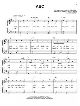 page one of ABC (Easy Piano)