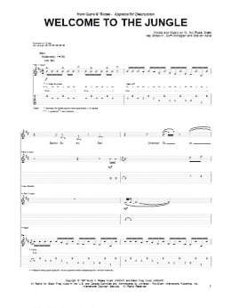 page one of Welcome To The Jungle (Guitar Tab)