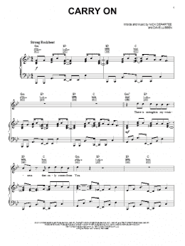 page one of Carry On (Piano, Vocal & Guitar Chords (Right-Hand Melody))