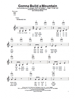 page one of Gonna Build A Mountain (Ukulele)