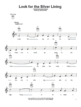 page one of Look For The Silver Lining (Ukulele)