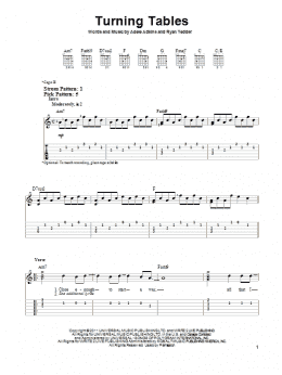 page one of Turning Tables (Easy Guitar Tab)