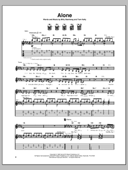 page one of Alone (Guitar Tab)