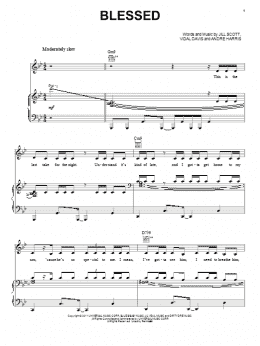 page one of Blessed (Piano, Vocal & Guitar Chords (Right-Hand Melody))