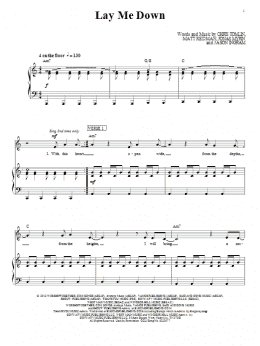 page one of Lay Me Down (Piano, Vocal & Guitar Chords (Right-Hand Melody))