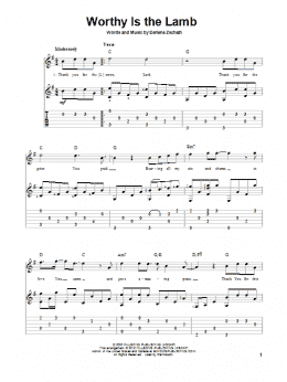 page one of Worthy Is The Lamb (Solo Guitar)