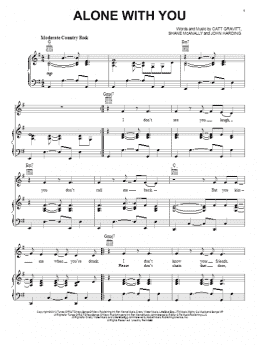 page one of Alone With You (Piano, Vocal & Guitar Chords (Right-Hand Melody))