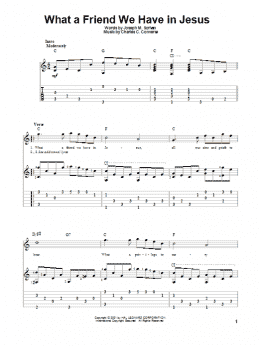 page one of What A Friend We Have In Jesus (Solo Guitar)