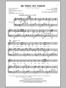 page one of Be Thou My Vision (SATB Choir)