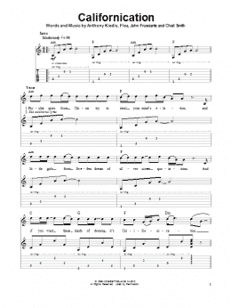 page one of Californication (Guitar Tab (Single Guitar))