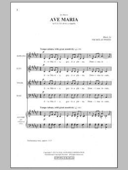 page one of Ave Maria (SATB Choir)