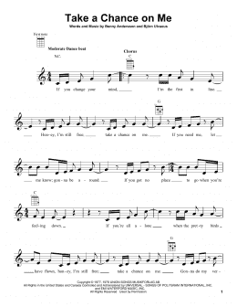 page one of Take A Chance On Me (Ukulele)